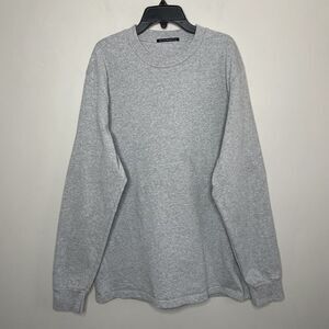 BRANDY MELVILLE Top Womens OS Presley Oversized Heavyweight Tee Heather Gray